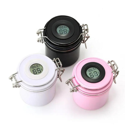 Glue/Adhesive container with built in Hygrometer