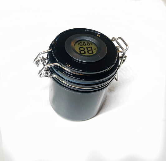 Glue/Adhesive container with built in Hygrometer
