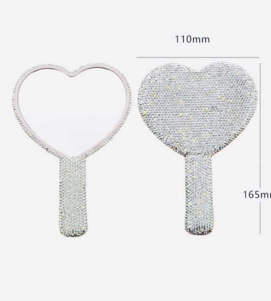 Diamanté Heart Shaped Lash Mirror