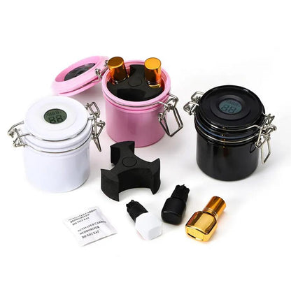 Glue/Adhesive container with built in Hygrometer